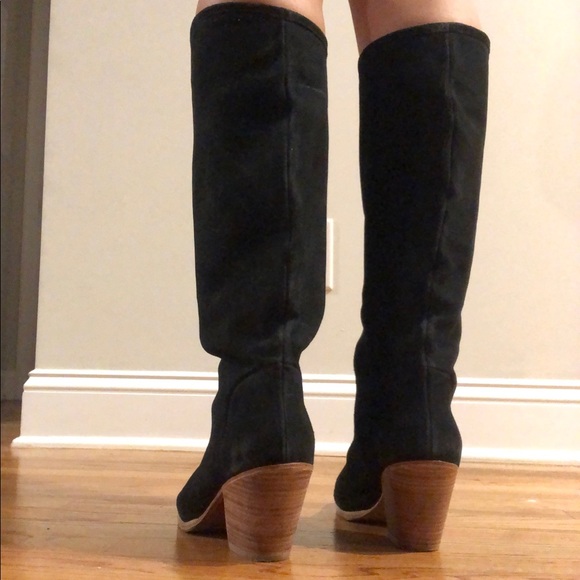 New Rachel Comey black suede knee boots size 9.5 - Picture 4 of 5